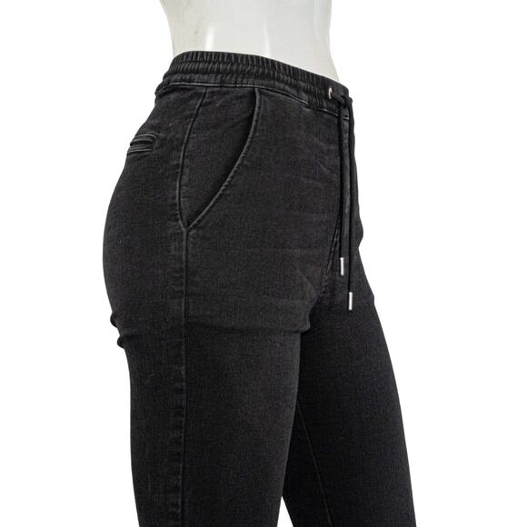 The Kooples Black Jean Joggers ripped Distressed drawstring Women's 2XS 26w - Picture 9 of 10